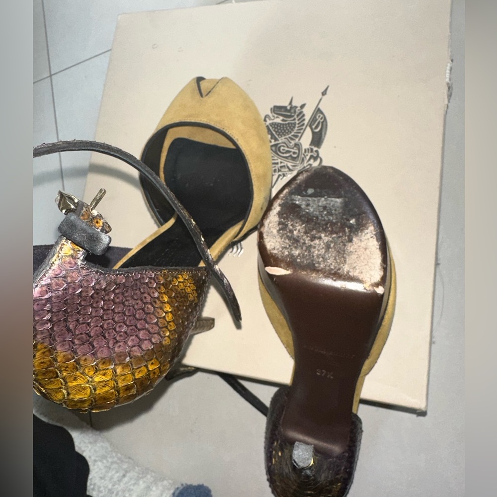 Burberry framed snake ravenson 130 platform sandal size 37.5 - Picture 4 of 5